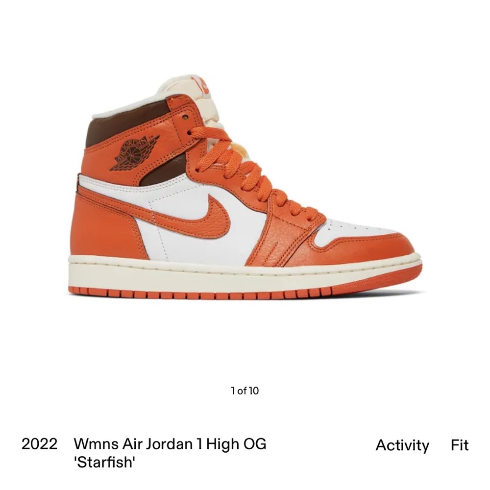 Nike Air Jordan 1 Retro High OG Starfish Orange and Brown